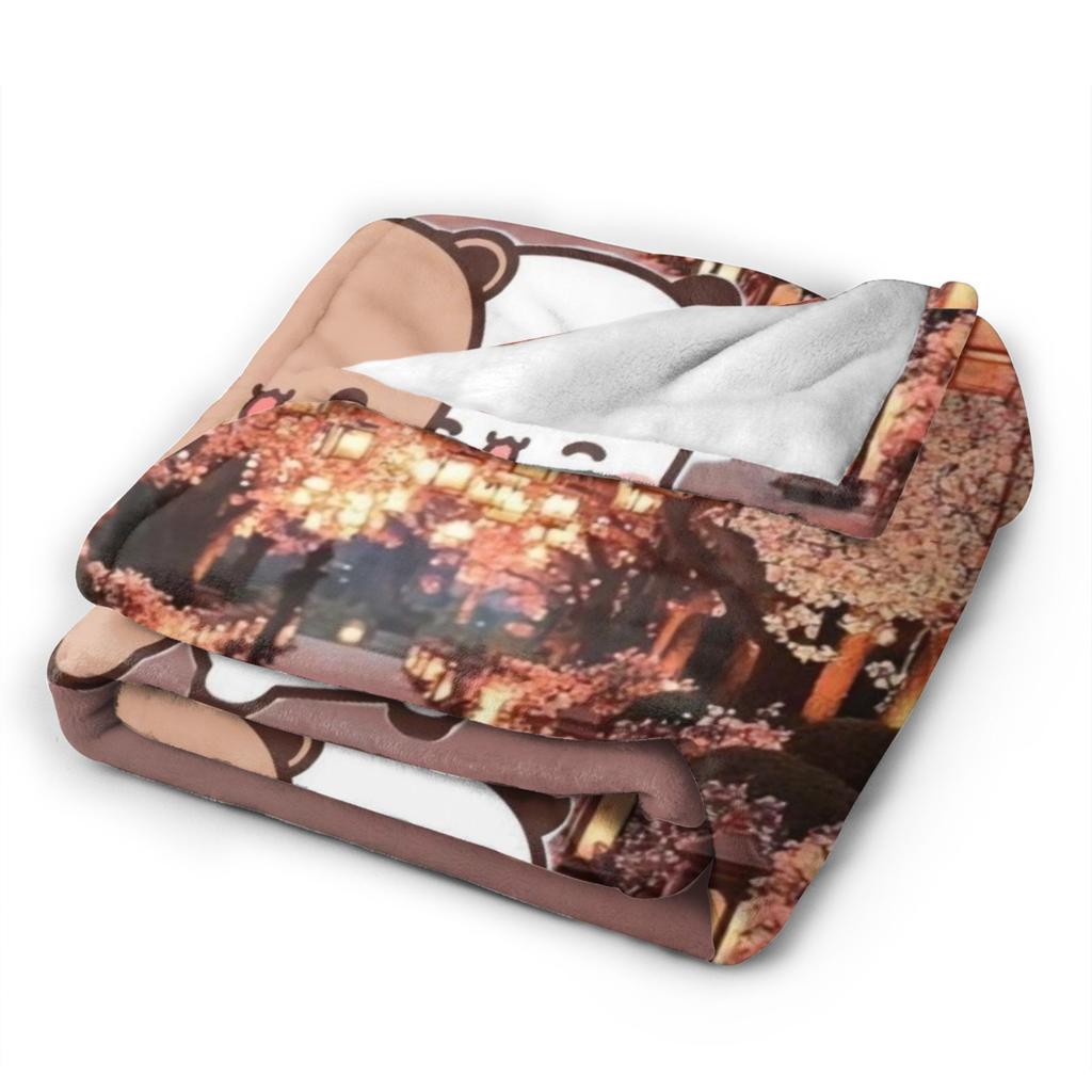 Bubu & Dudu Appreciating Lanterns Flannel Blankets Winter  Super Soft Throw Blanket for Home Decor Novelty Bedspread Bed Cover