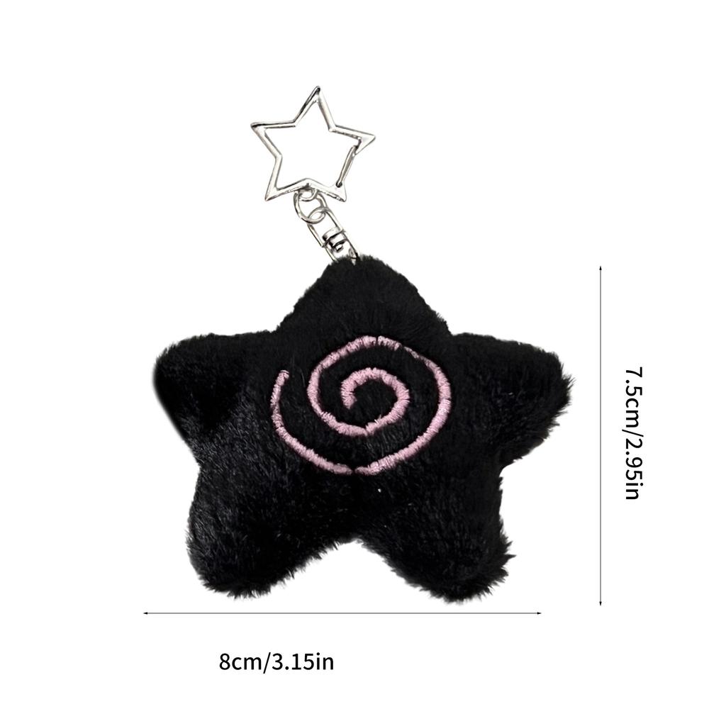 Adorable Starfish Sturdy Plush Keychain Lovely Bag Charm Accessory Portable for Girls Teens Couples Daily Casual Use
