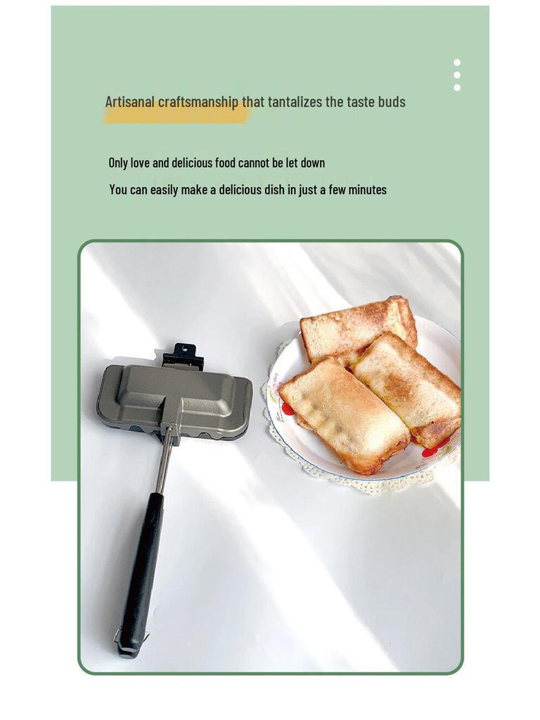 Aluminum Alloy Non-Stick Double-Sided Sandwich and Cake Grill Pan for Outdoor Use