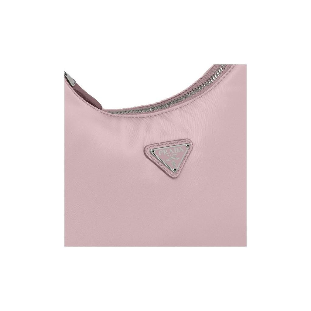 Prada Re-Edition 2005 Enamel Triangle Metal Logo Recycled Nylon Fabric With Saffiano Leather Trim Mini Shoulder Bag Women bags 1NE204_R064_F0E18