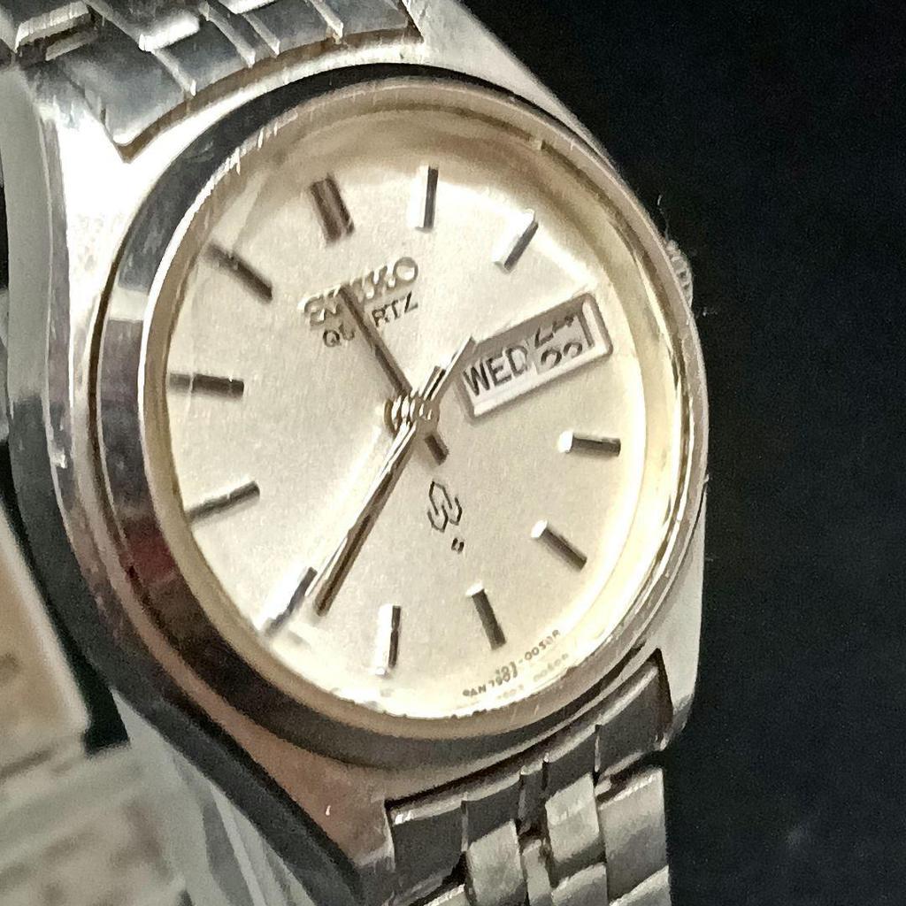 Used Working SEIKO Ladies' Day-Date Silver Vintage