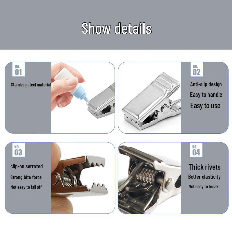 Small Metal Curtain Clips (100-Pack)