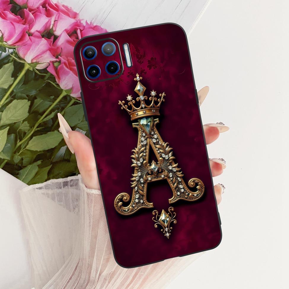 For Motorola Moto G 5G Plus Case Cover Silicone Luxury Crown A-Z Letters 2D Flat Pattern Soft Casing XT2075 XT2075-2 XT2075-3