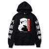 Anime Jujutsu Kaisen Hooded Sweatshirt Men Women Cotton-Lined Oversized Pullover With Printed Design