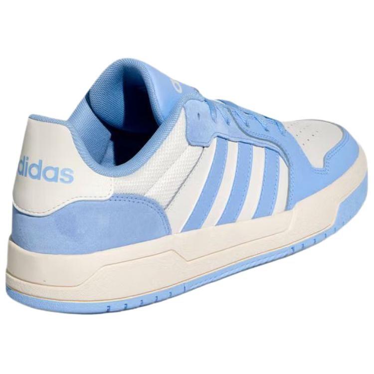 adidas ENTRAP Synthetic Leather, Split Cow Leather Low Top Skateboard Shoes Unisex White Blue KJ5972