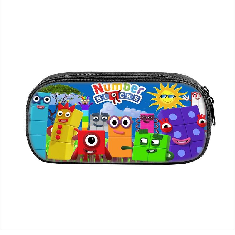 Numberblocks Character Kids And Teens Pencil Case Waterproof Nylon Bag Storage