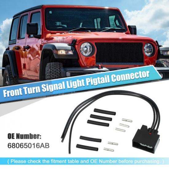 1 Set Front Turn Signal Light Connector for Jeep 68065016AB Plastic