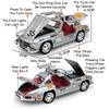 1:32 Scale 300SL Vintage Car Toy Models Alloy Diecast Sound Light Doors Opened Pull Back Rubber Tires for Kids Birthday Gifts