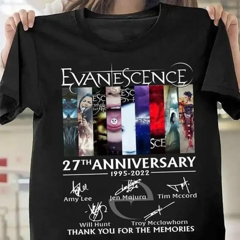 Vintage 27th Anniversary Evanescence Band Cotton Black S 4XL T Shirt BL130