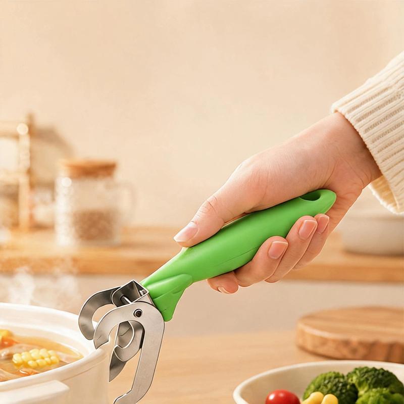 Stainless Steel Hot Bowl Gripper With Non Slip Handle Firm Grip For Kitchen Lifting Hot Dishes Bowls Pots