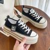 Platform canvas shoes women's 2025 autumn new versatile Korean version new trendy muffin little white shoes casual board shoes in
