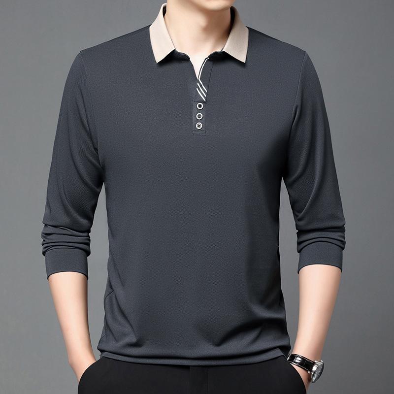Men S Short Sleeve Loose Fit Solid Color Polo Shirt