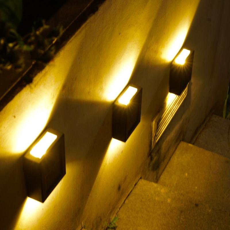 1Pc Solar Wall Lamp Outdoor Decoration Garden Courtyard Household Wall Lamp Large Upper and Lower Luminous Outdoor Decorative Wall Lamp