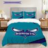 Charlotte Hornets Dynamic Blue Energy Three-piece set(1 * duvet cover + 2 * pillowcase, without core)Soft and comfortable Bedding set
