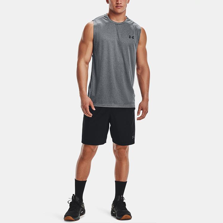 Under Armour Velocity Muscle Breathable Training and Sports Tank Top Men Tops Grey 1327972-012