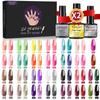 60 Colors Gel Nail Polish Kit Functional Gel Manicure Set Matte Top Coat Base Coat High Gloss Long-Lasting Nail Art Set