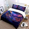 Cosmic Neon Owl Art Design Bedding Duvet Cover Set  (1*Duvet Cover 2*Pillowcases, without duvet insert)