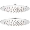 VidaXL Plunging Shower Head 2 Pcs Stainless Steel Ø 20 Cm