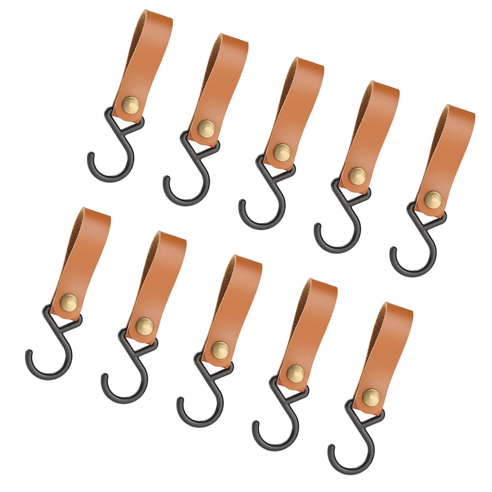 

S-образные крючки для ремня из искусственной кожи 125x33 мм, многофункциональные, портативные, для кухни и ванной комнаты, крючки для подвешивания в походах 1