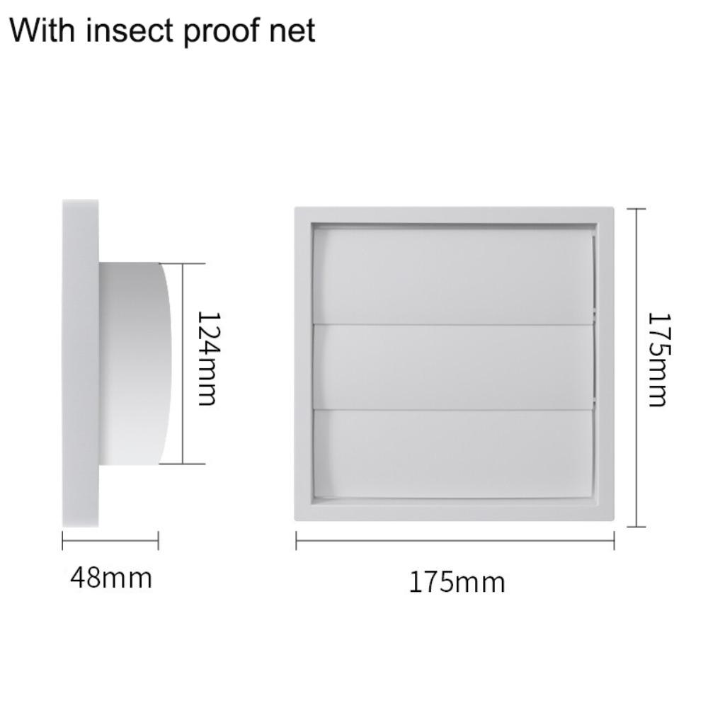 Vent Systems White Vent Cover Grille With Screen One-Directional Dryer Vent Hood Plastic Air Exhaust Grille