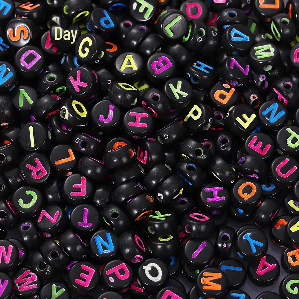 Acrylic Letter Beads for Kids' Jewelry Making – Educational DIY Beading Accessories