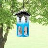 Hollow Hanging Bird Feeder Waterproof Bite Resistant Castle Bird Feeder Squirrel Proof with Stand Hummingbird Feeder