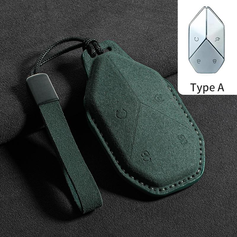 Suede Car Remote Key Protection Cover for Equations Leopard 5 Leopard 8 Leopard 3 Key Case Shell Keyring Keychain Accessories