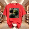 Dark Humor Frog Shark Graphic Funny Meme Tshirt Unisexs Clothing Fashion Tshirts Cotton Casual Short Sleeve T Shirts Streetwear