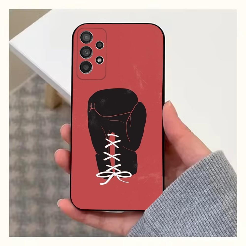 Boxing Gloves Phone Case For Samsung S25,S24,S23,S22,S20,S21,S10,Ultra,Plus,Lite,FE,Soft Silicone Black Cover