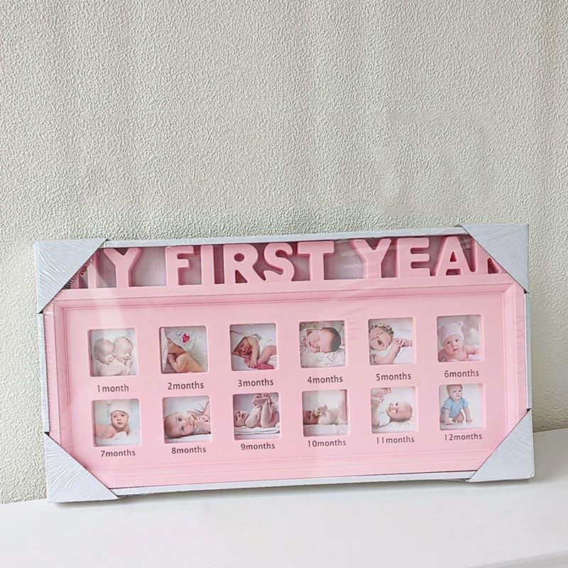 Детская фоторамка на память 0-12 месяцев Фоторамка моего первого года жизни Подарки на память о новорожденном Other