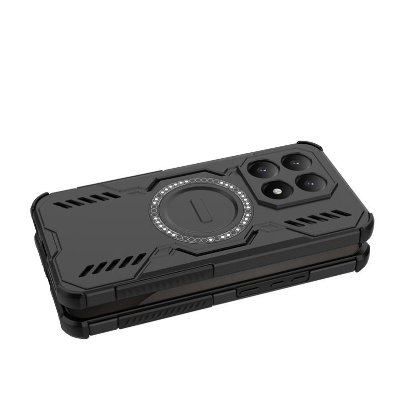 For Xiaomi 15T Case For Xiaomi 15T Pro Anti-knock Hard Armor Magnetic Adsorption Wireless Charge Back Cover For Xiaomi 15T Case