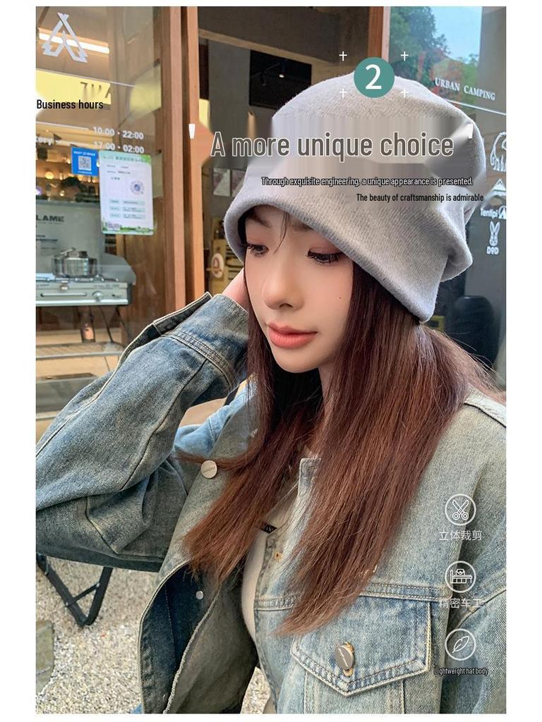 Damen Koreanische Warme Mütze mit Ohrenschutz - Herbst/Winter Buchstaben-Label Design