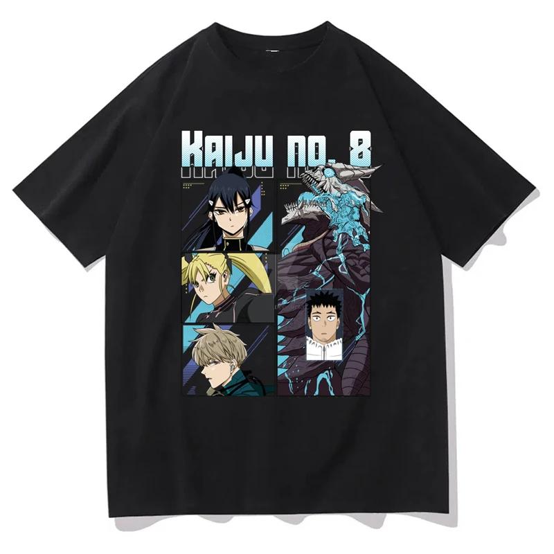 Anime Kaiju No 8 Printed T-shirt Women Men Harajuku O-neck Casual Short Sleeve T-shirt Summer Loose Streetwear Y2K Tops T-shirt