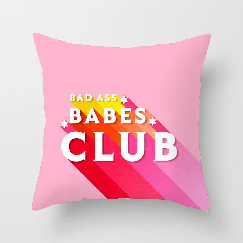 Office Sofa Cushion Cover Abstract Simple Creative Letter Pattern Pillow Cover Luxury Home Decor Cushion Cover