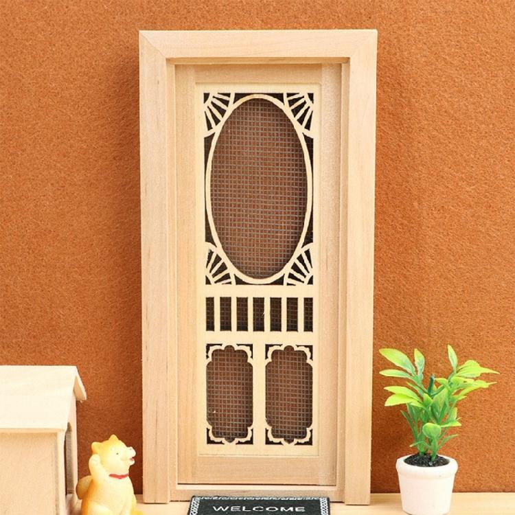 Dollhouses Door,1:12 Scale Miniature Dollhouses Furniture Unpaint Wooden Doors for DIY Scene Home Crafts
