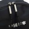 Li Ning Logo Print Zipper Closure Fabric Backpack Unisex Backpack Black ABSR356-1