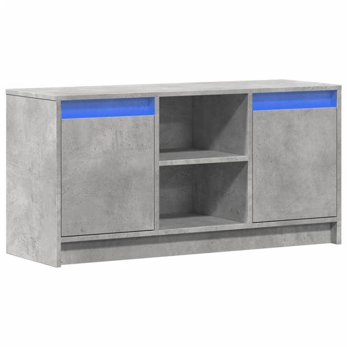 VidaXL TV Cabinet with LED Concrete Grey 100x34x50 Cm Engineered Wood 852190