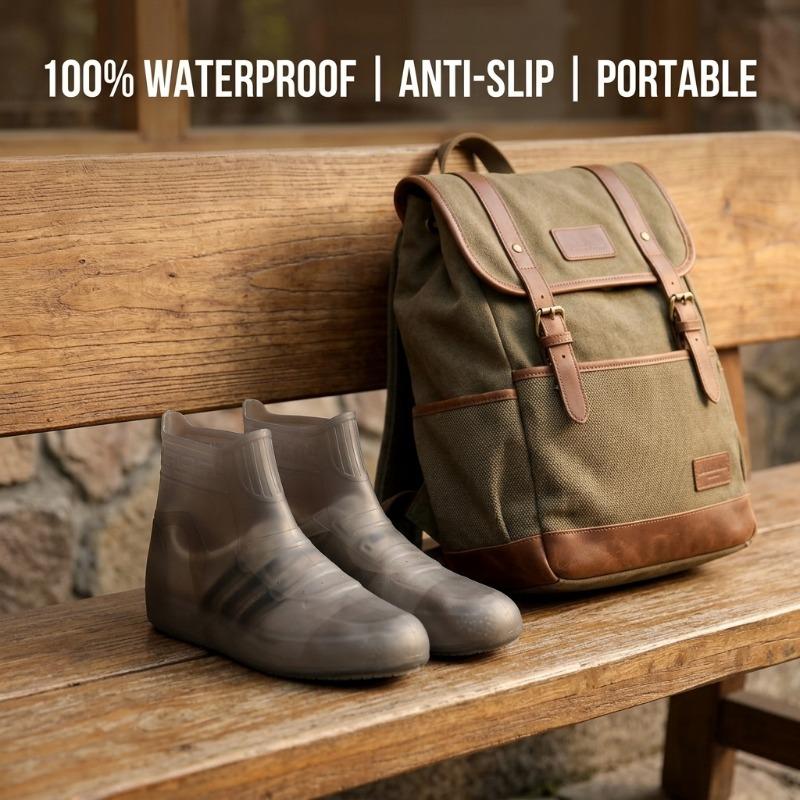 Capa de Sapato de Silicone Impermeável Cobertura para Galochas Protetor de Sapatos Antiderrapante Reutilizável para Exterior Calçado Espessado