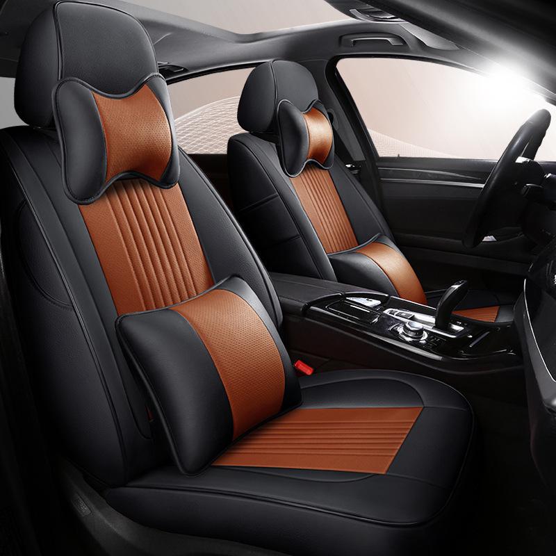 Buick GL8/GL6 Genuine Leather Seat Cover: Full Wrap for 7-Seater, All-Season Cushion for Excelle.