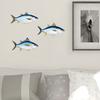 3 Pezzi Pesce Tonno in Legno Arte da Parete Pesce Oceanico Appeso a Parete Decorazione Tema Nautico Costiero Scultura da Parete per Casa Casa sul Lago Stanza Decorazione