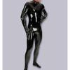 4Pcs/Set Wetlook Pvc Men Bodysuit Fitness Clothing Bodybuilding Clothes Body Shaper Full Coat Zentai Tights Catsuit Shapewear