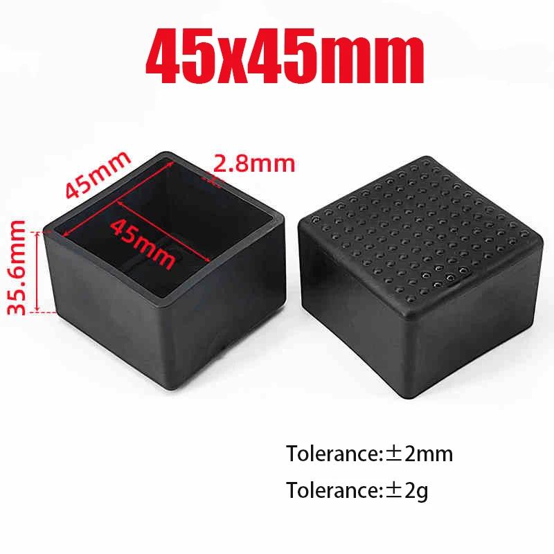 Black PVC Furniture Table Foot Tip Chairs Legs Pad Protector Cover Square/Round Caps Pipe Plug Lid Tube Hole Protection End Cap