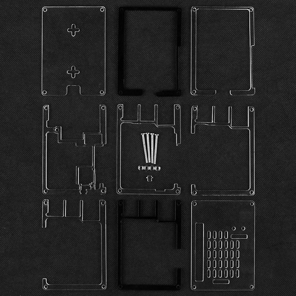 Clear Case Support Official Active Cooler Transparent Acrylic Enlosure Shell Protective Case Box Fit for Raspberry Pi 5 4GB/8GB