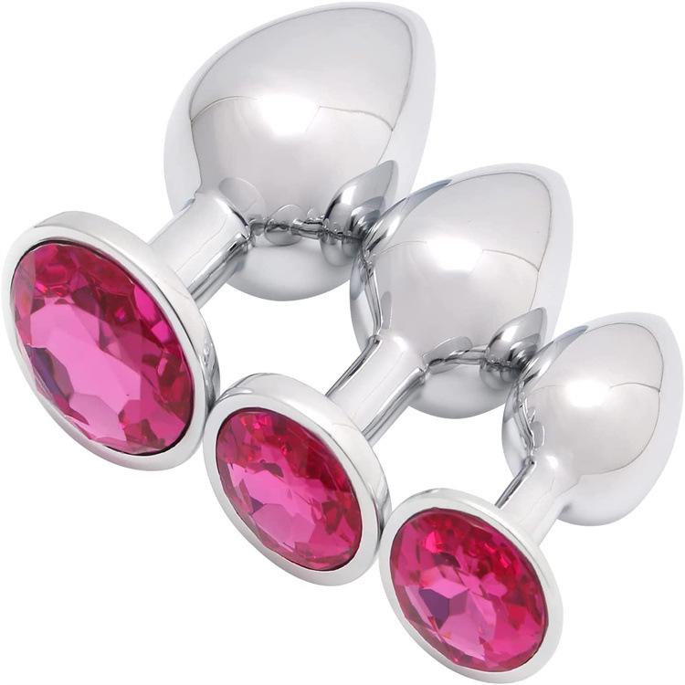 Aluminum Alloy Anal Dilator Set - Large, Medium, Small Sizes for Couples & SM Play