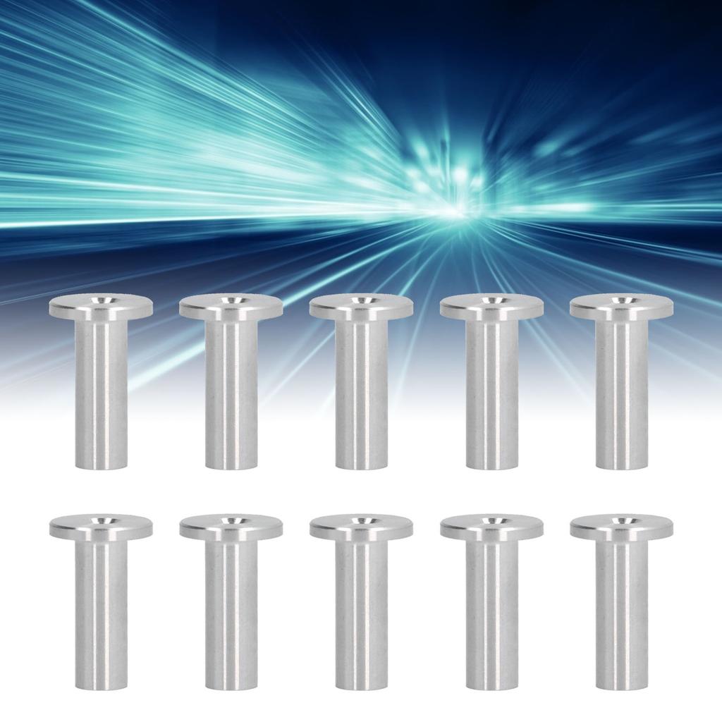 10Pcs Stainless Steel Protector Sleeves High Tensile Strength Anti Fatigue Weatherproof Cable Railing Protector Sleeves