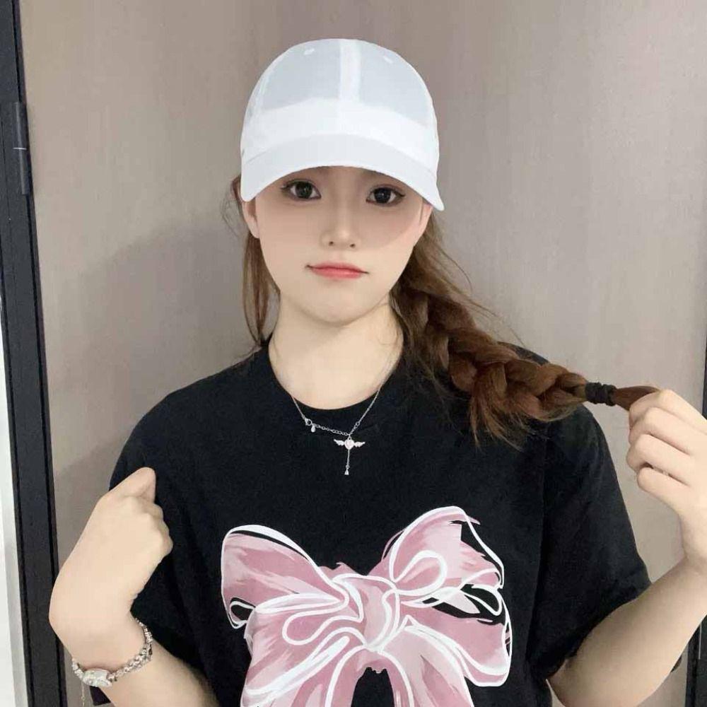 Solid Color Quick-Drying Baseball Cap Anime Peaked Cap Versatile Solid Color Sun Hat  Outdoor