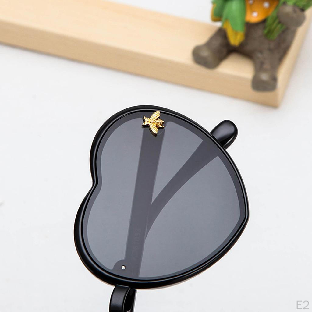 2 Pieces Colorful Heart Sunglasses UV400 Transparent Eyeglasses Eyewear Round for Girls Gift Boys