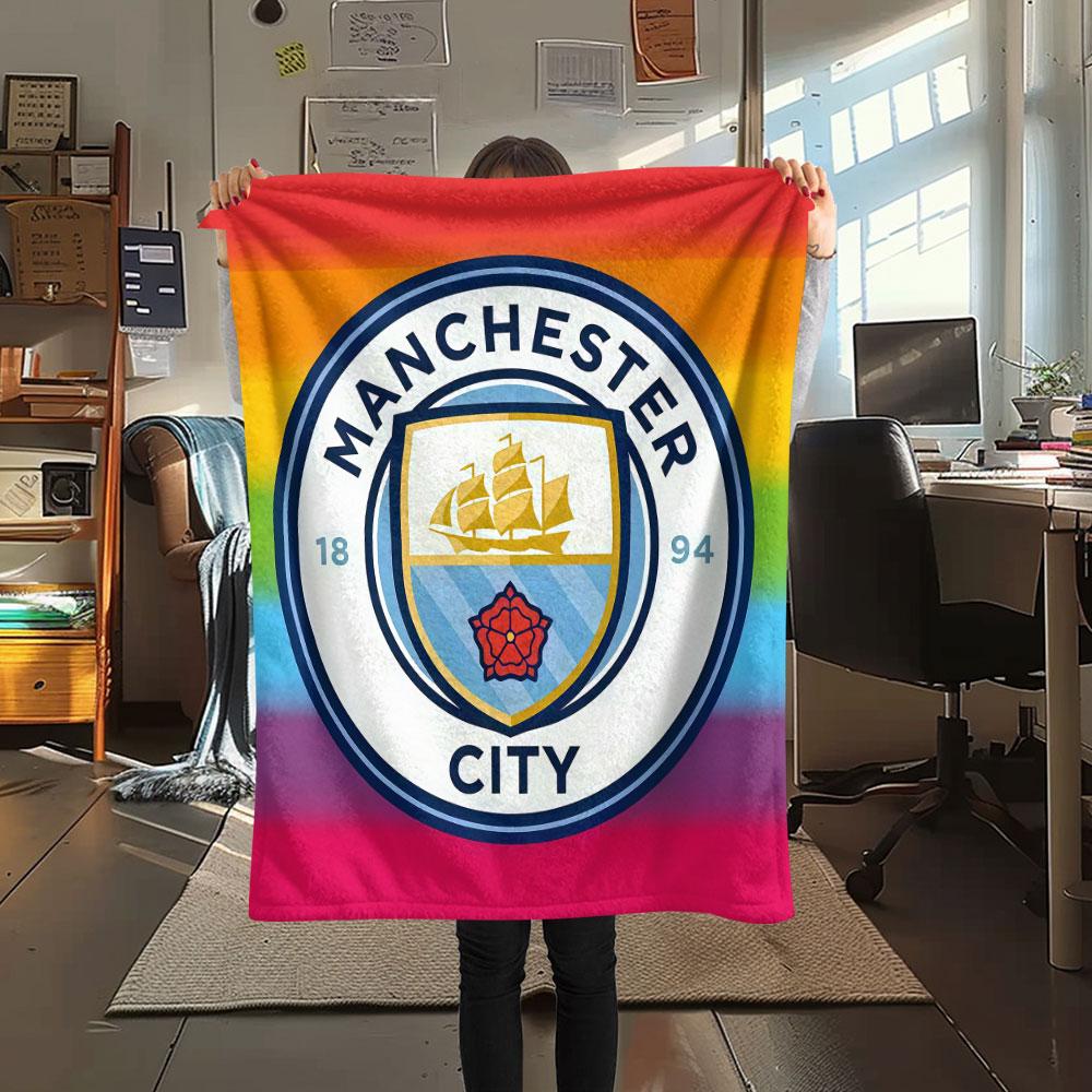 Etihad MCFC Ground Blanket, High quality Comfortable for All Seasons, Home Decor, Warmth and Comfort