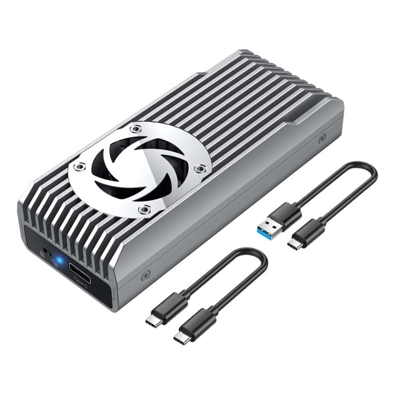 

для M.2 NVMe (PCIe) Корпус SSD Встроенный охлаждающий вентилятор и функция записи для защитного переключателя M2 SSD 10 Гбит/с USB3.1 Радиаторная коробка