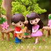 Day Creative Craft Mini Cake Decoration Resin Dolls Miniature Couple Figurines Boy Girl Ornaments